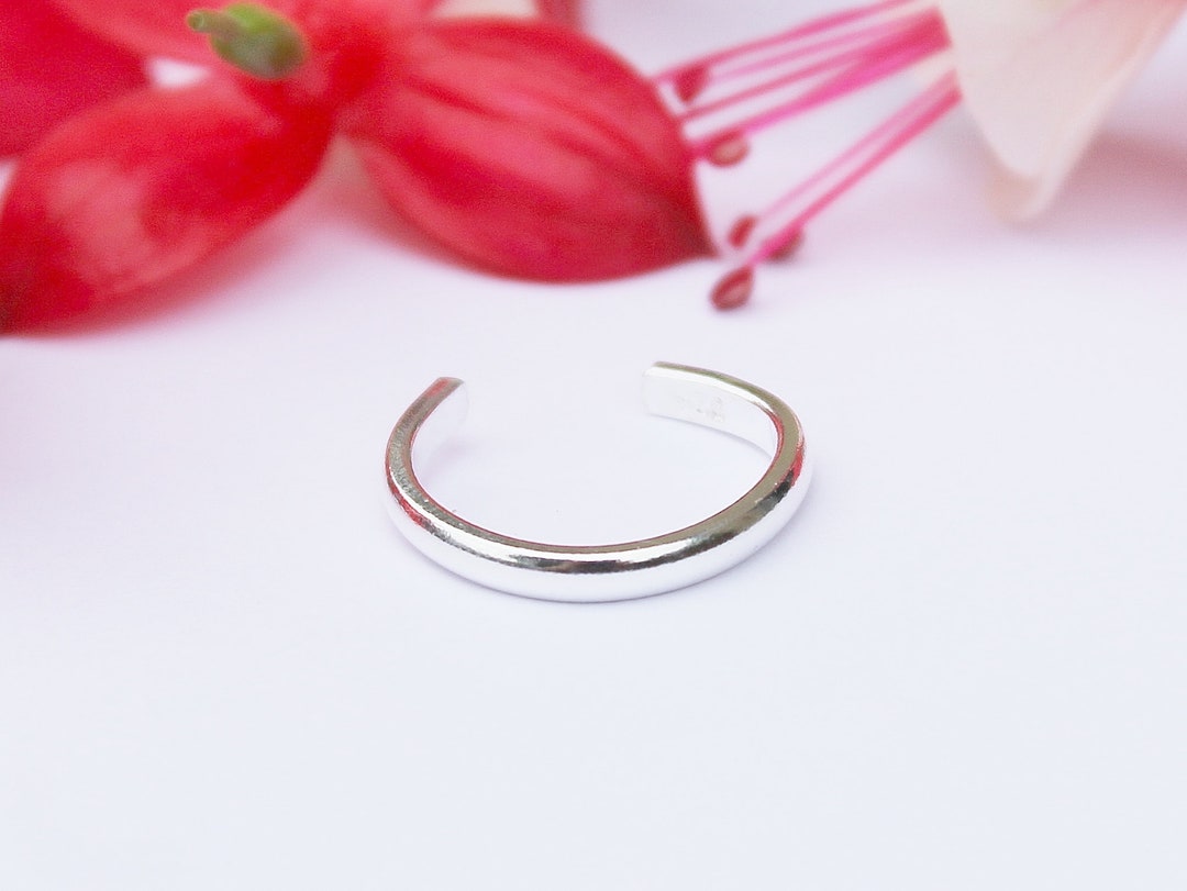 Sterling Silver Adjustable Toe Ring UK Handmade 925 D Shape Wire - Etsy