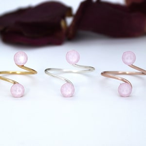 Adjustable Toe Ring made with Powder Rose Swarovski Crystal Elements Choose Your Finish