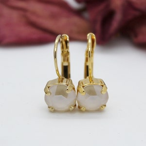 Wedding Earrings, Bridal Jewellery, Gold Earrings, Silver Lever Backs Rose Gold, Bridal Shower Gift For Bridesmaids Ivory Cream Earrings