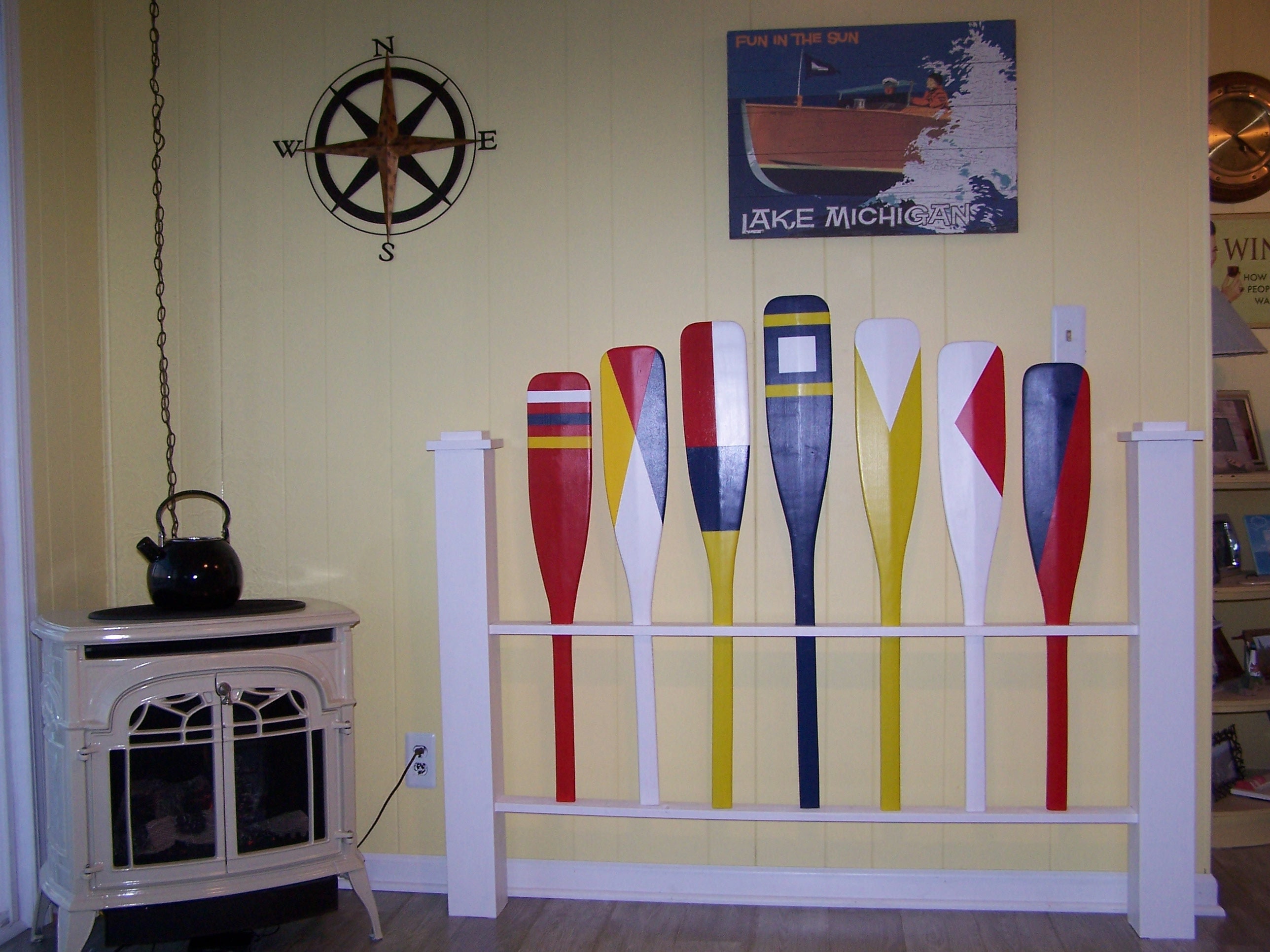 Nautical twin Headboard Cottage Headboard Cabin Etsy