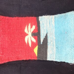 Reversible plana tejida a mano egipcio tribal pura lana Kilim pequeña decoración pared arte alfombra