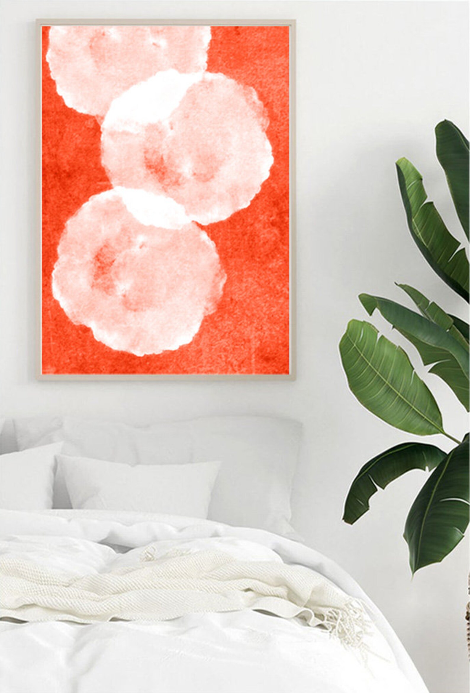 Abstract Orange Wall Art Burnt Orange Wall Art Bright Wall Etsy UK