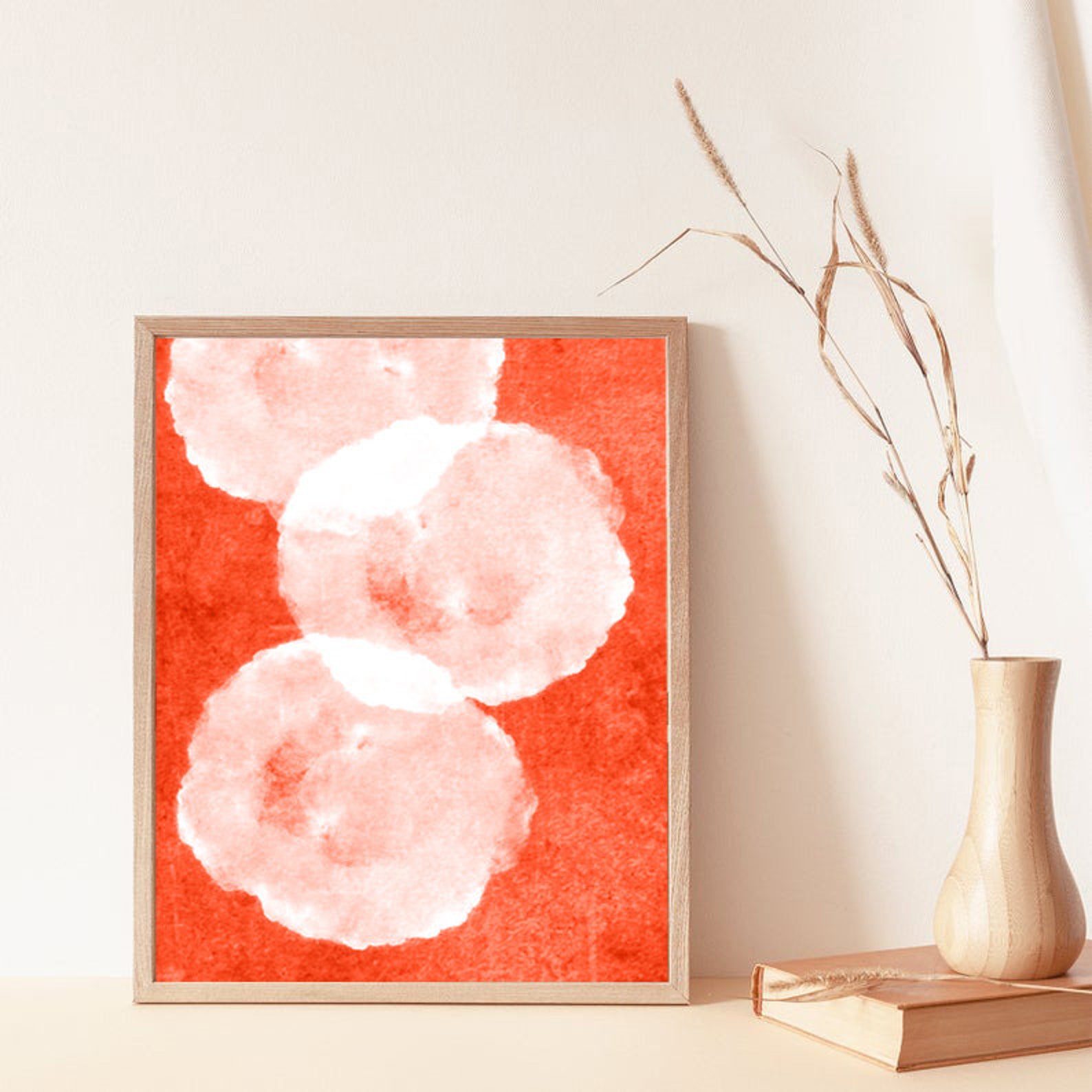Abstract Orange Wall Art Burnt Orange Wall Art Bright Wall Etsy UK