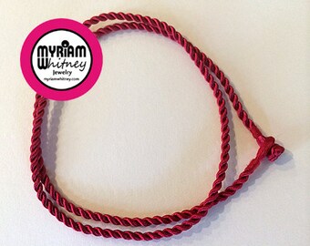Satin Wrapped Necklace Cord Wine 18 Satin Wrapped Necklace Cord Wine 18