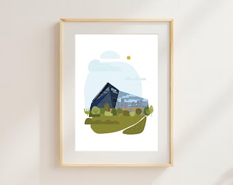 US Bank Stadium Print, Minneapolis Football Stadium Art Print, Gift-For Sports-Lover, Gift for Dad, Gift For Husband, Giftful Teen Boy Gift
