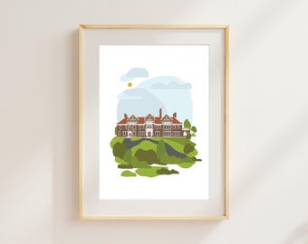 Duluth Glensheen Mansion MN Illustrated Print, North Shore Artful Travel Arte, Meaningful Gift Idea Wedded Gifting Housewarmming Giftful