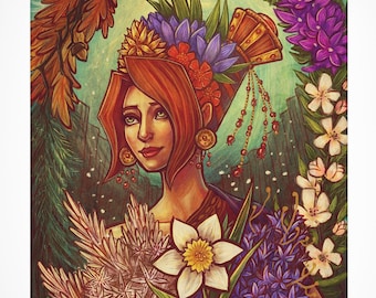 Persephone Asphodelon 5x7 Art Print - The World