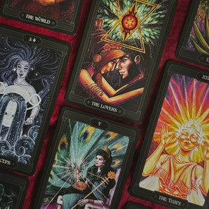 Greek Myth Tarot Deck - Asphodelon Tarot 2nd Edition - Persephone Indie Tarot with Minor Arcana Guidebook - 78 Cards
