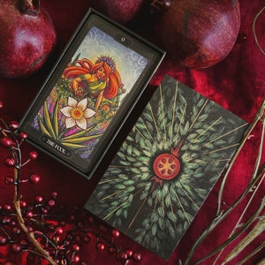 Greek Myth Tarot Deck - Asphodelon Mythos Tarot - Persephone Indie Tarot Deck with Guidebook - 78 Cards
