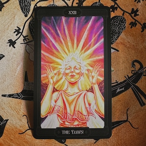 Bonus card in the Asphodelon Tarot called “The Dawn”, featuring Eos.