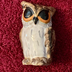 Rare 1920s Wittmann Wien Antique Owl Figurine: Hand-Painted Ceramic