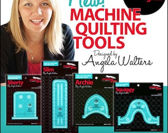 Angela Walters Creative Grids Machine Quilting Rulers - Non Slip 1/4 inch Thick High Grade Acrylic