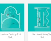 Creative Grids Shelly & Sid Machine Quilting Tool 2-Pack – Ruler Set For Clamshell, Orange Peel & Straight Line Quilting - View #5