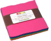 Charm Squares Kona Cotton, New Classic Palette Precut 5 quot 5 inch Charm Pack Fabric Quilting Cotton Squares Robert Kaufman CHS-139-41