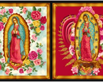 Virgin of Guadalupe fabric by Robert Kaufman Fabric ABCM-6482-195 BRIGHT by B Creative from Inner Faith Virgen