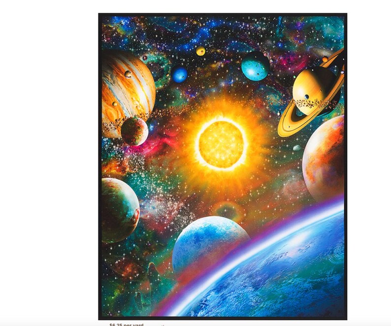 Night Sky Robert Kaufman Fabric CELESTIAL by Adrian Chesterman from Stargazers Digital
