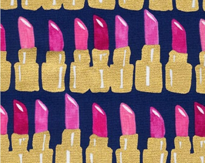 Lipstick Fabric by Robert Kaufman From Bouffants and Broken Hearts Gold