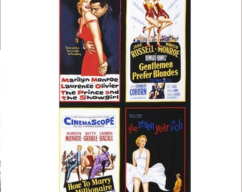 Radio Days dalle icone di Hollywood Poster di film in tessuto Marilyn Monroe di Robert Kaufman dal pannello