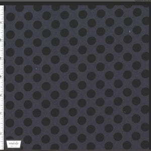 Ta Dot in Ebony - Michael Miller Fabric By the Yard Black and Grey Gray Polka Dots