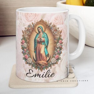 Our Lady of Guadalupe Mug | Personalized Virgencita Mug | Guadalupana Ceramic Mug | Mug Gift. 11oz, 15oz