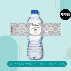 Silver Charrito Baptism Water Bottle Label | PDF File | Mexican Baptism