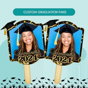 Personalized Graduation Photo Fan: Class of 2025 Decor