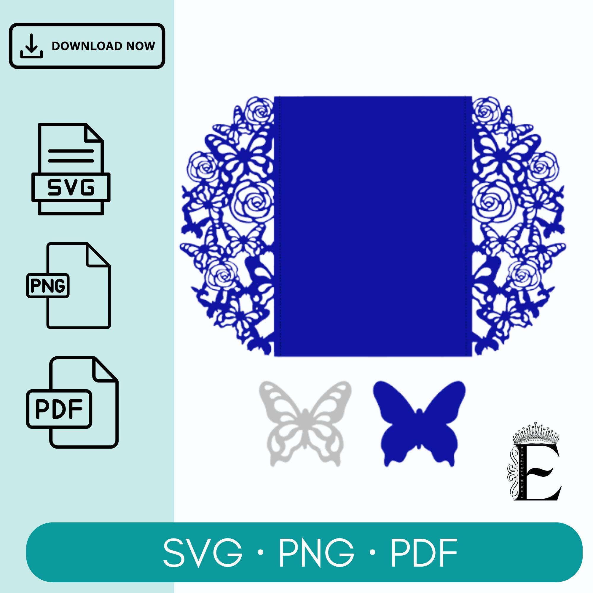 Laser cut butterfly invitation - Etsy México, image size:2000x2000