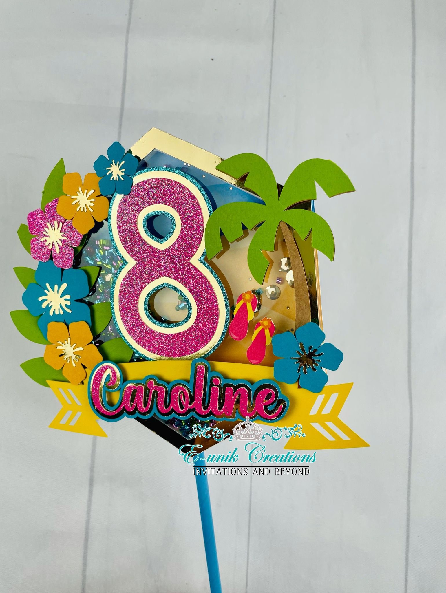 Beach Party Cake Decor Hawaiian Cake Topper Surfboard Birthday Cake ...