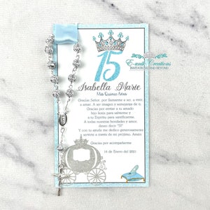 Cinderella Favors, Quinceanera Favors, Rosary Favors, Cinderella Quince, Sweet 16 Favors