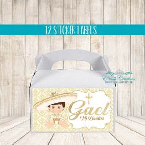 Charrito Box Sticker, Gold Charro Labels, Gabble Box Labels, Charro ...