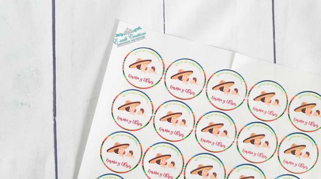 Charrito Stickers, Charrito Baby Shower, Charrito Labels, Muchacho ...