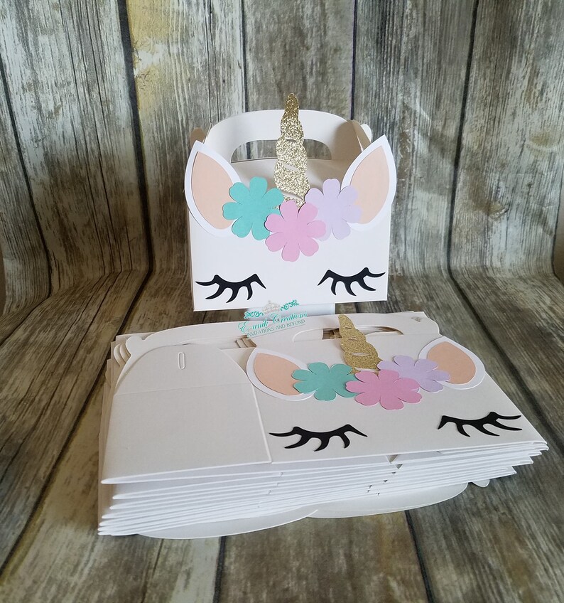 Unicorn Candy Box Unicorn Party Treat Box Unicorn Box Etsy