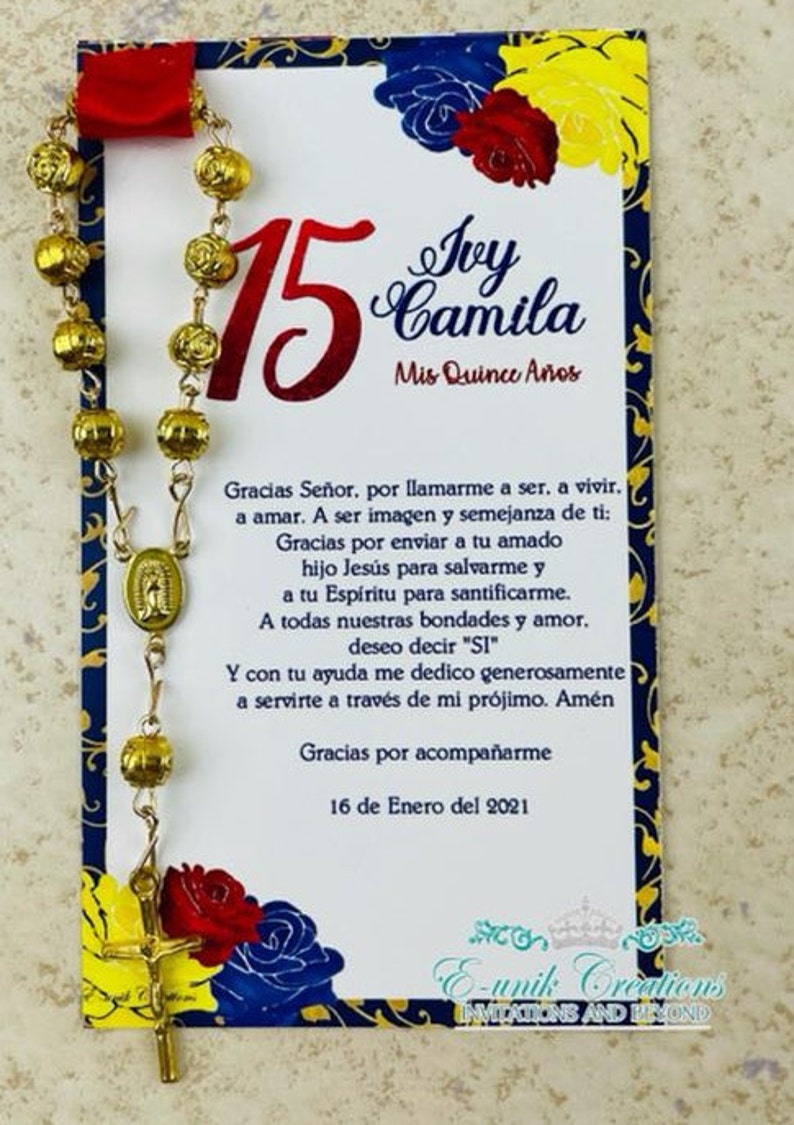 Beauty and The Beast Quinceanera BB0920 Quinceanera Favors Rosary Favors Sweet 16 Favors