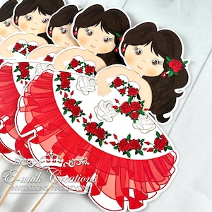 Charrita Cutouts | Charra Centerpieces | Escaramuza Girl Mexican Fiesta Decor. GC120519