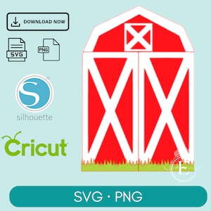 Fichier de coupe maison de grange, Invitation de grange de ferme, Invitation de grange découpée au Laser, SVG de maison de grange, pour la silhouette de camée, espace de conception de Cricut