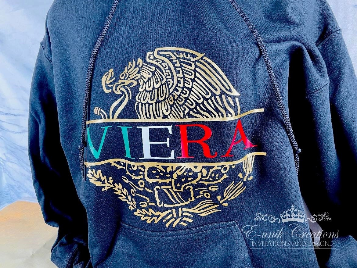 Mexican Hoodie Mexican Flag Sweater Mexican Eagle Last Name Mexican State Name Mexican Sweater Etsy