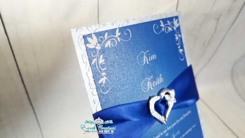 Royal Blue Wedding Invite Blue Wedding Invite Royal Blue | Etsy