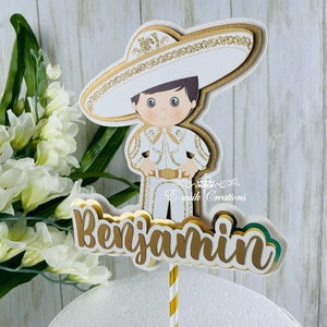 Charro Cake Topper, Gold Charro Topper, Boy Charro Topper. GC20210413