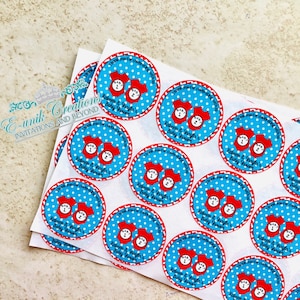 Baby 1 Baby 2 Stickers, Thing One Baby Shower, Personalized Stickers, Twins Baby Shower. B2004