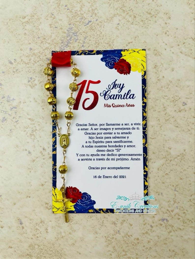 Beauty and The Beast Quinceanera BB0920 Quinceanera Favors Rosary Favors Sweet 16 Favors