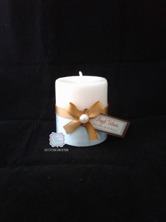 Personalized Baptism Candles Favors Christening Candles Etsy
