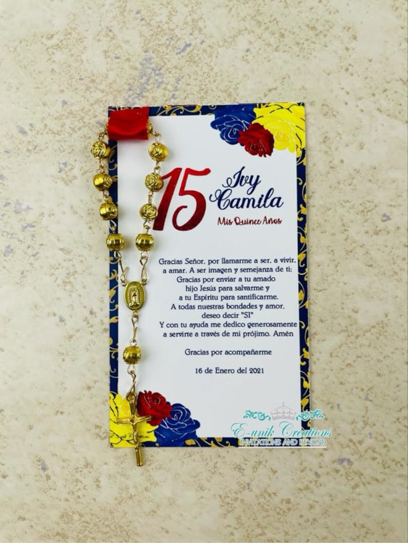Beauty and The Beast Quinceanera BB0920 Quinceanera Favors Rosary Favors Sweet 16 Favors