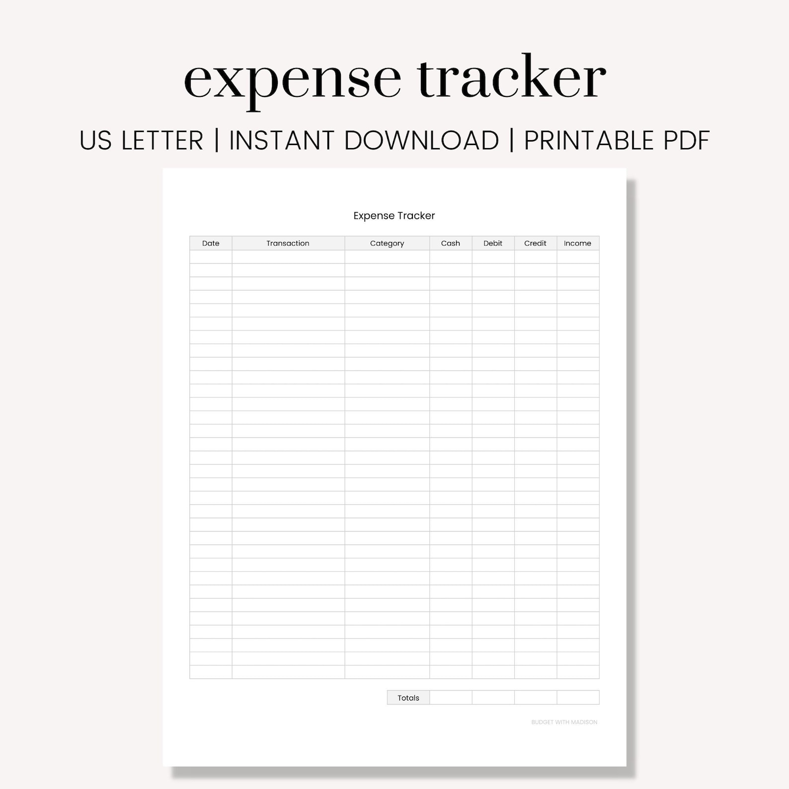 Expense Tracker Printable Template Sheet | Expense Log | Spending Log ...