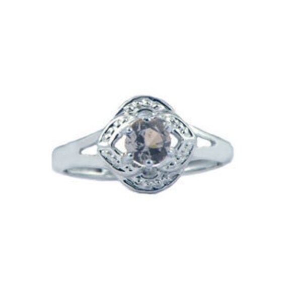 Aquamarine Birthstone Rings Kids Jewelry White Rose Yellow Gold