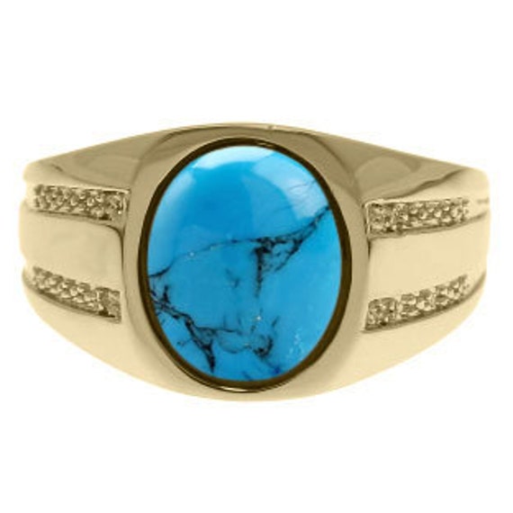 LMDLACHAMA 9.25 Carat Natural Certified Turquoise Gemstone Ring For Women &  Men Metal Turquoise Gold Plated Ring Price in India - Buy LMDLACHAMA 9.25  Carat Natural Certified Turquoise Gemstone Ring For Women