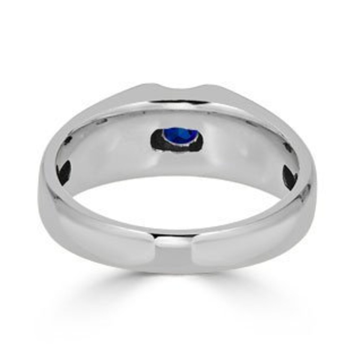 Mens Sapphire Ring Solitaire Sapphire Men's Ring in Etsy