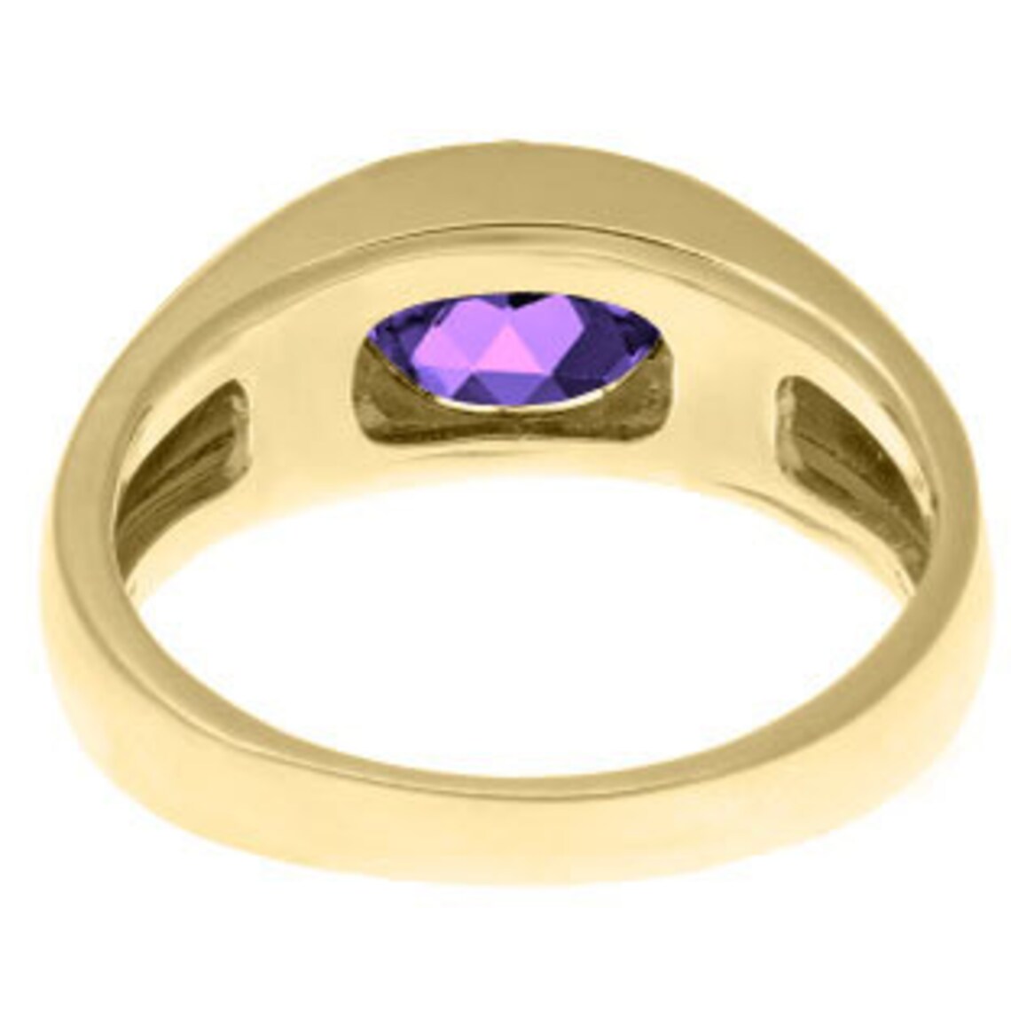 Men's Birthstone Rings Round Amethyst Birthstone Ring in Etsy