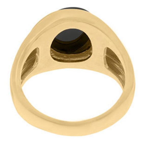 Black Onyx Rings Men S Diamond Black Onyx Ring In White Etsy