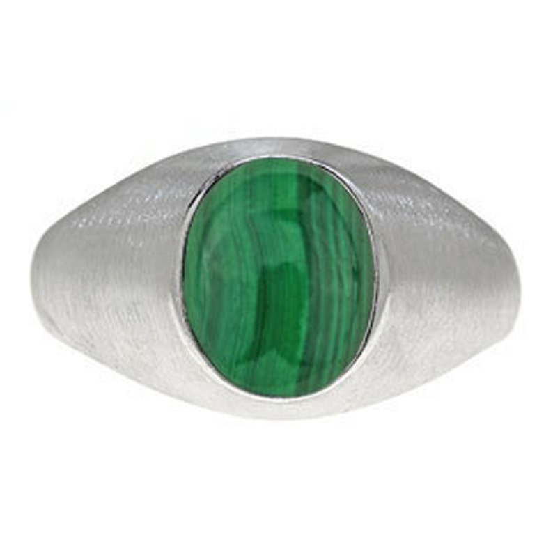 Oval-Cut Malachite Stone Custom Men/'s Pinky Ring In White Rose Yellow Black Gold Silver Mens Gemstone Malachite Gold Ring Malachite Men Ring