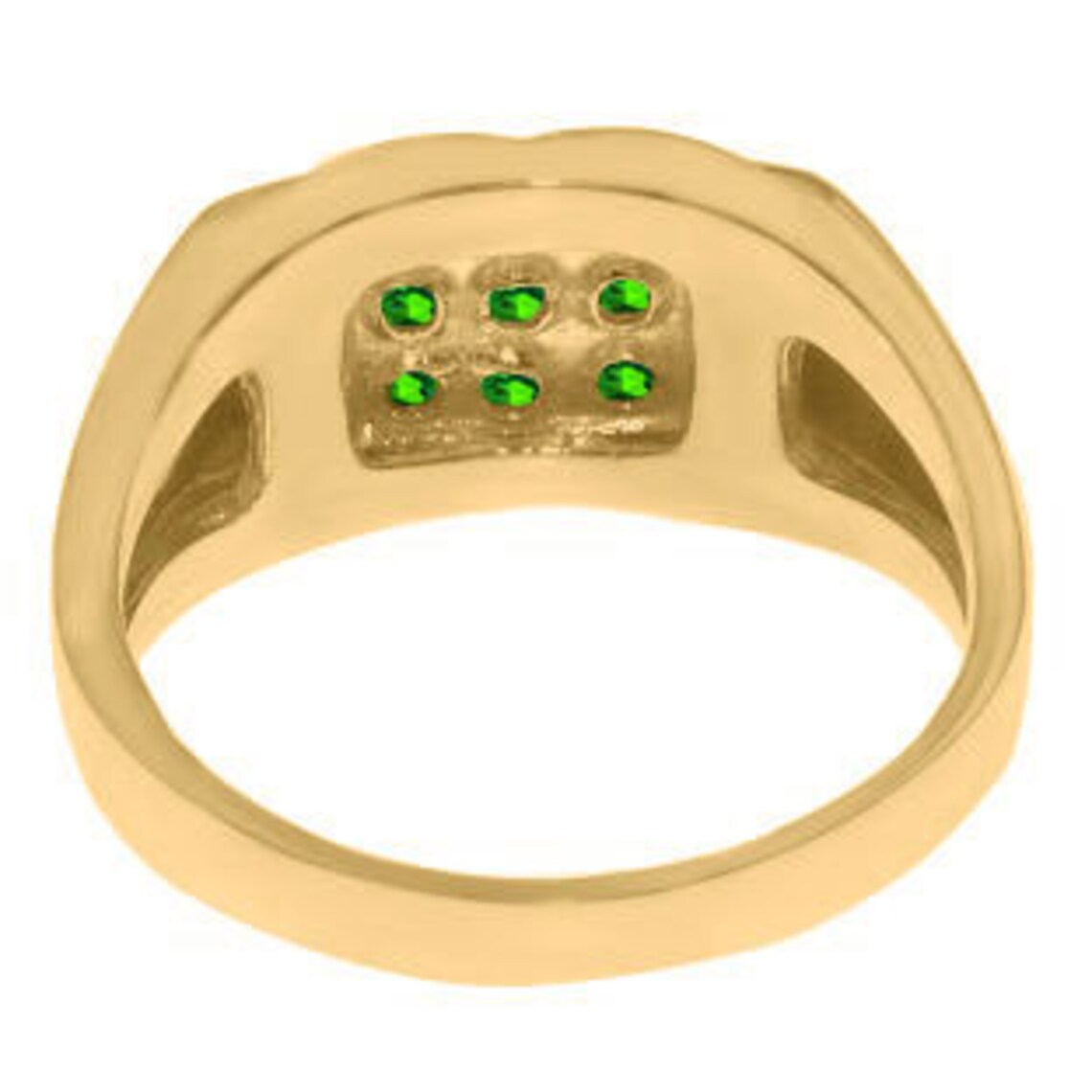 Diamond Men's Emerald Ring in White Rose Yellow Black Gold Etsy